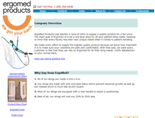 Tablet Screenshot of ergomedproducts.com